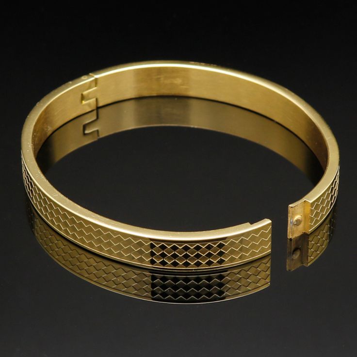 European Fancy Style Gold Color Love Couple Bracelet Stainless Steel Women Men Jewelry