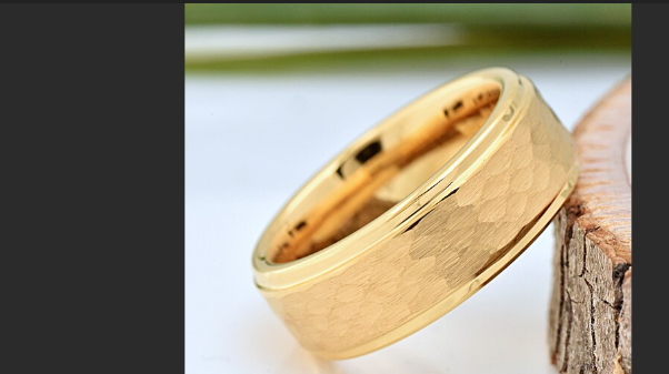 hammered gold band