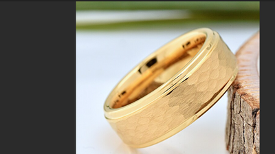 hammered gold band